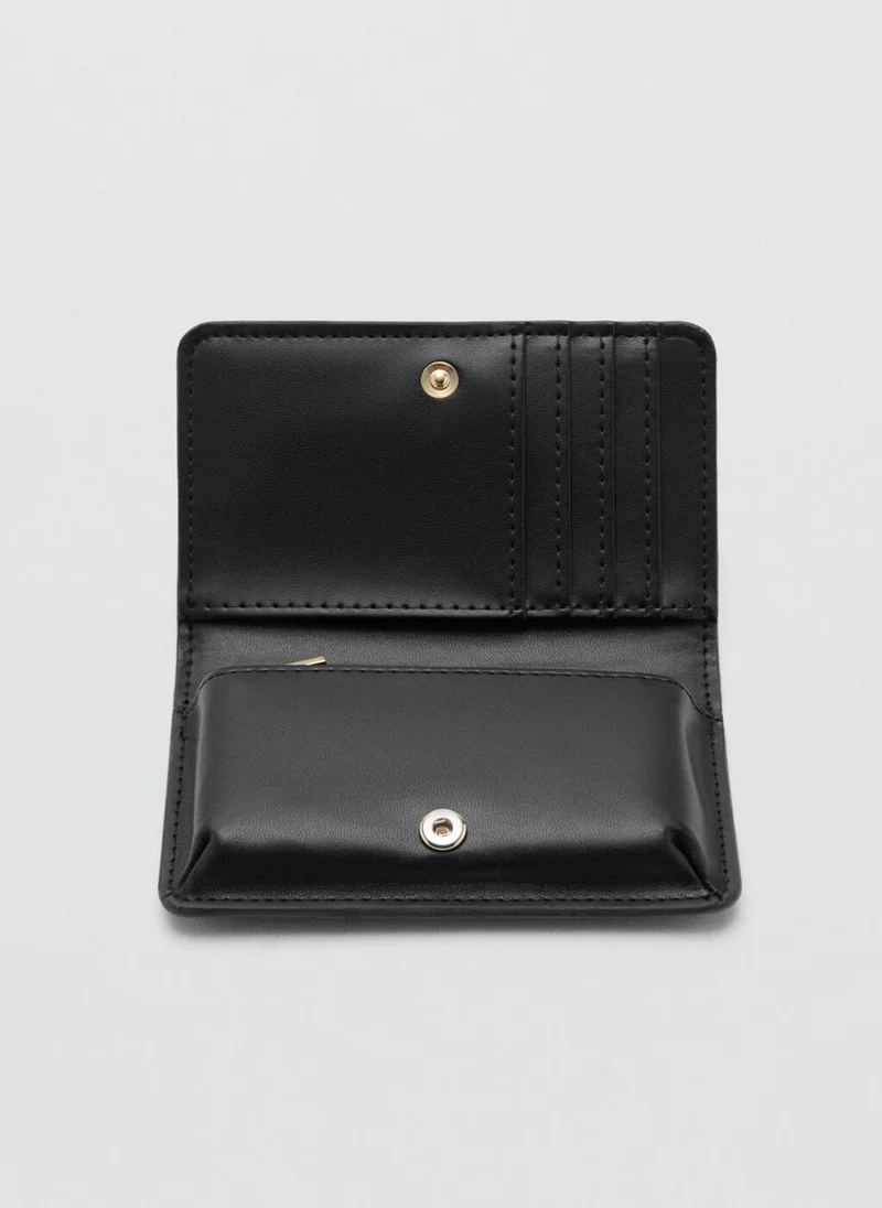 MANGO  Small shiny croc-effect wallet for Women | Best Price UAE